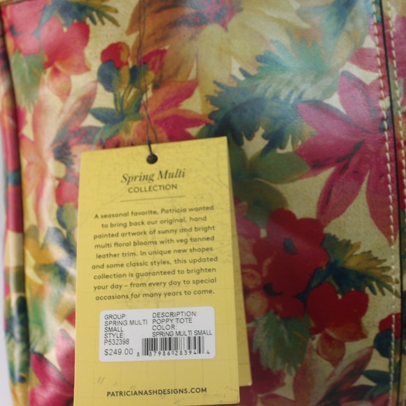 Patricia Nash Poppy Leather Tote Shoulder Bag - Picture 2 of 12